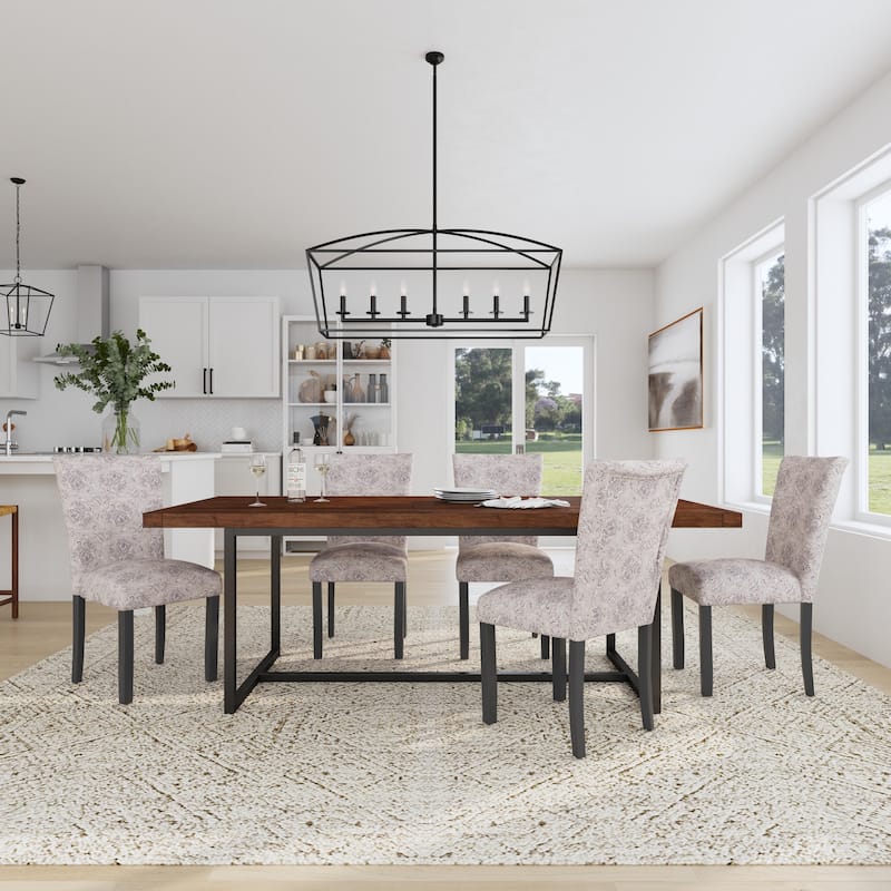 HomePop Classic Parsons Medallion Dining Chair (Set of 2)