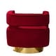 preview thumbnail 91 of 114, HULALA HOME Carisa Modern Upholstered Swivel Open-Back Barrel Chair with Golden Base