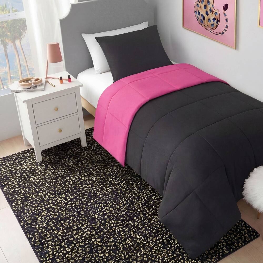 Juicy Couture Metallic Leopard Plush Rugs