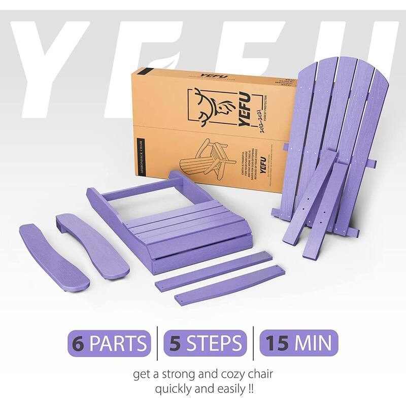 WINSOON All Weather HIPS Outdoor Plastic Adirondack Chair