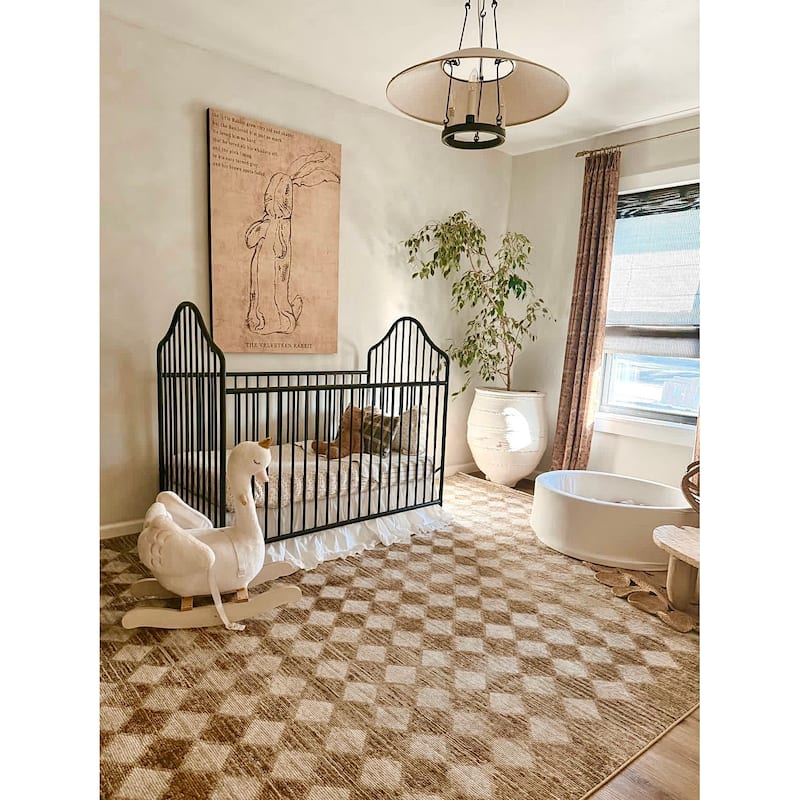 Galey Alix x Livabliss Myrtle Avenue V Vintage Checkerboard Area Rug