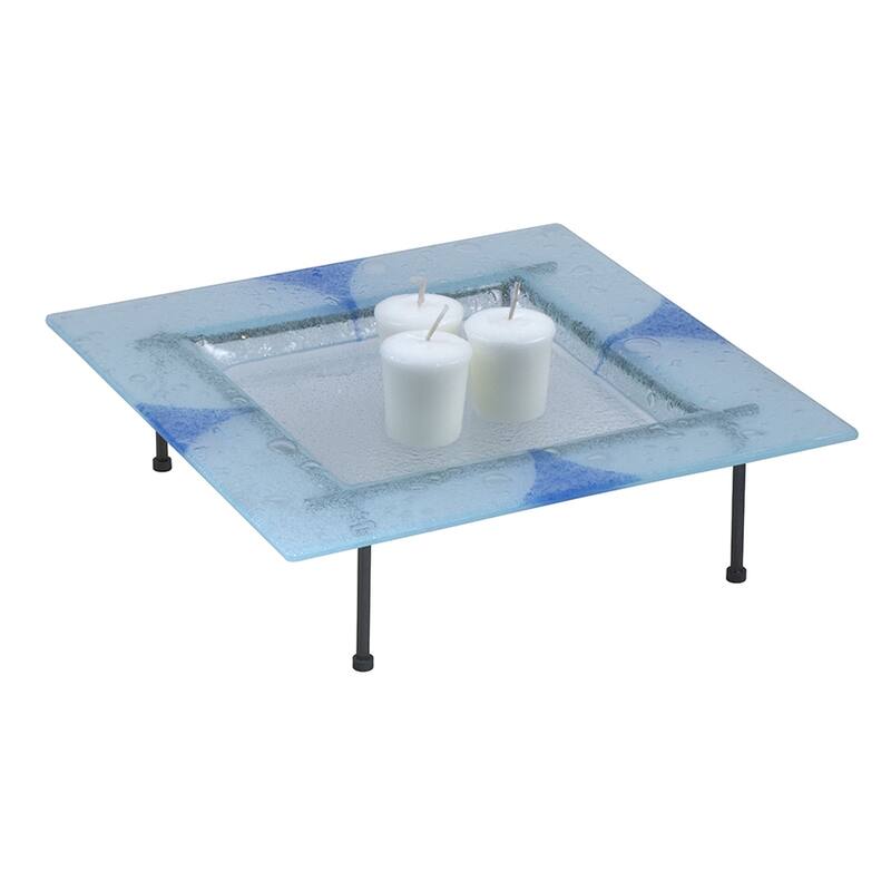 Springdale Lighting Blue Triangle Candle Holder in Blue Finish