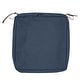 preview thumbnail 22 of 37, Classic Accessories Montlake Water-resistant Seat Cushion Slip Cover 17"W x 17"D x 3"Thick - Heather Indigo Blue
