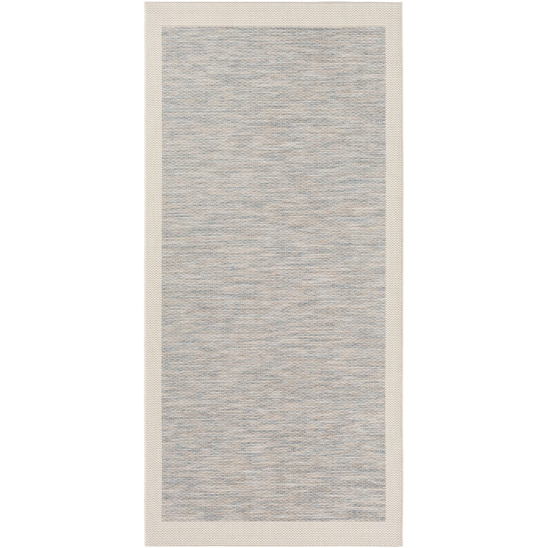 Cammie Solid Bordered Outdoor Area Rug