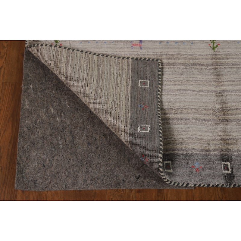 Hand Knotted Oriental 100% Wool Carpet Tribal Tribal Multi-Colored Gabbeh Area Rug - 5' 11'' X 4' 1''
