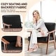preview thumbnail 49 of 83, Homy Casa Mid-Century Modern Accent Chair, Solid Wood Frame, Extra-Thick Backrest, Wingback Lounge Chair Indoor
