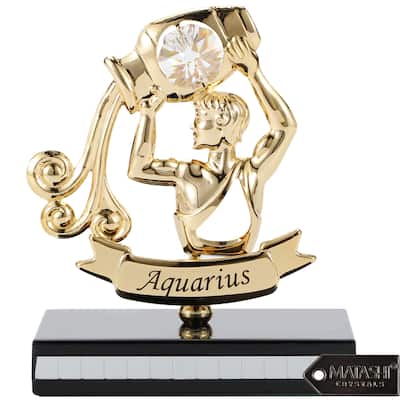 Matashi 24K Gold Plated Zodiac Astrological Sign Aquarius Figurine