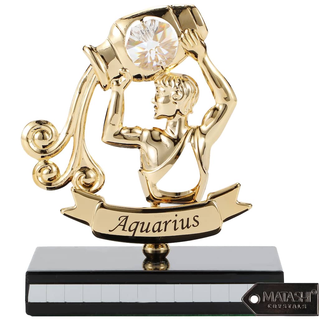 Matashi 24K Gold Plated Zodiac Astrological Sign Aquarius Figurine