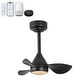 preview thumbnail 1 of 25, JONATHAN Y 22" Smart LED Ceiling Fan, 6-Speed, Dimmable, App & Remote Control Black