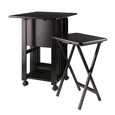 5-Pc Snack Table Set, Drop Leaf Top - 28.19 x 23.39 x 33.94 inches