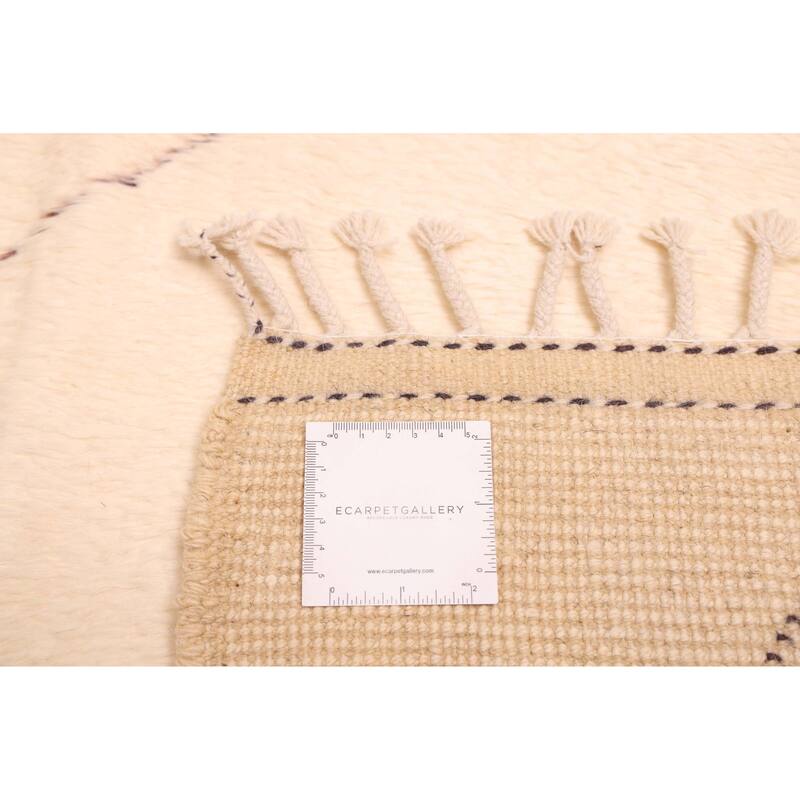 ECARPETGALLERY Hand-knotted Pak Finest Marrakesh Cream Wool Rug - 5'9 x 7'9