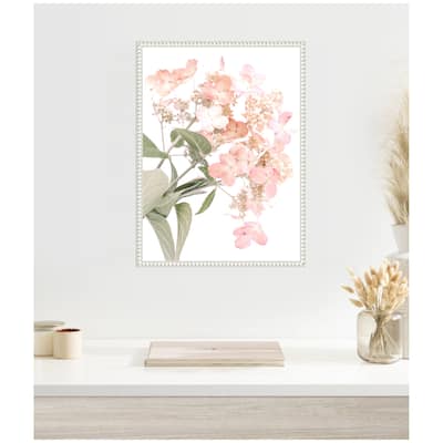 Kate and Laurel Sylvie Hydrangea Framed Canvas by Alicia Abla