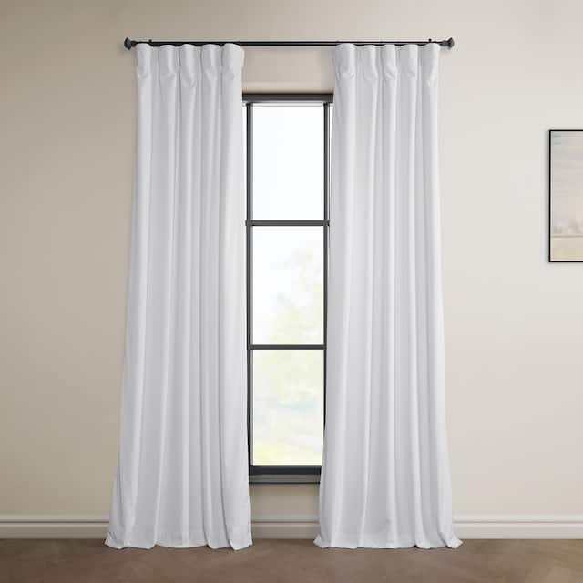 Exclusive Fabrics Heritage Plush Velvet Curtain (1 Panel) - White - 50 X 108