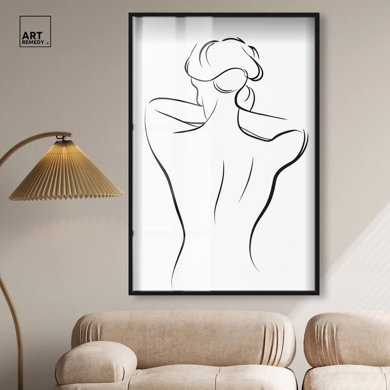 Woman in Contour II Shadowbox by Art Remedy