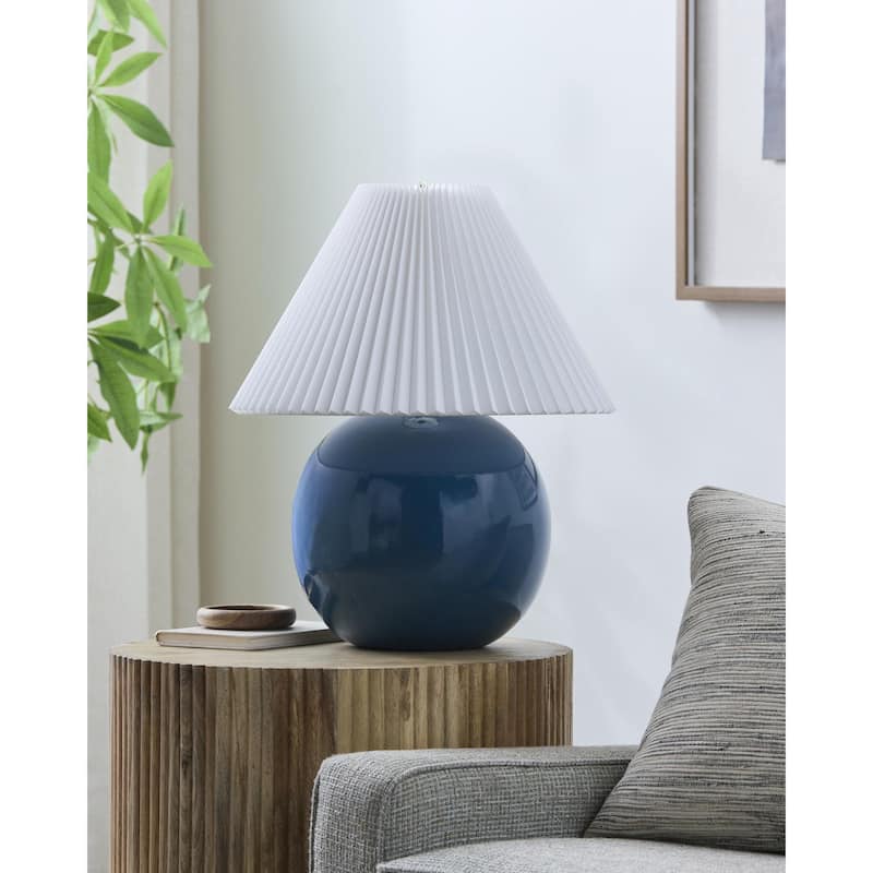Livabliss Stellar Traditional Accent Table Lamp - Blue/White