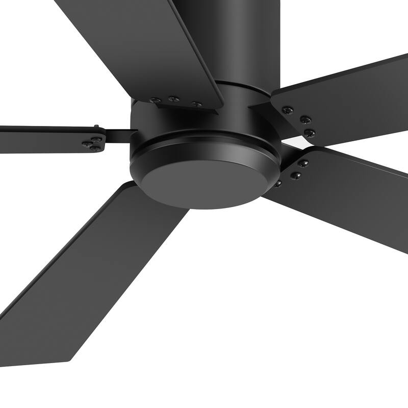 2 Set 42-inch Flush Mount Ceiling Fan No Light with Remote(5 Reversible Blades)
