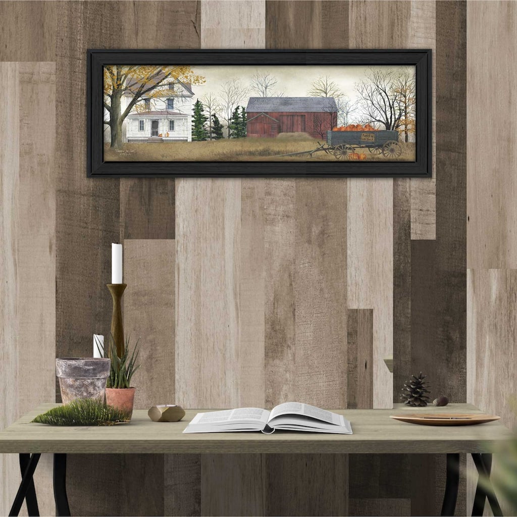 TrendyDecor4U Contemporary "Pumpkins For Sale" Framed Print Wall Art by Billy Jacobs