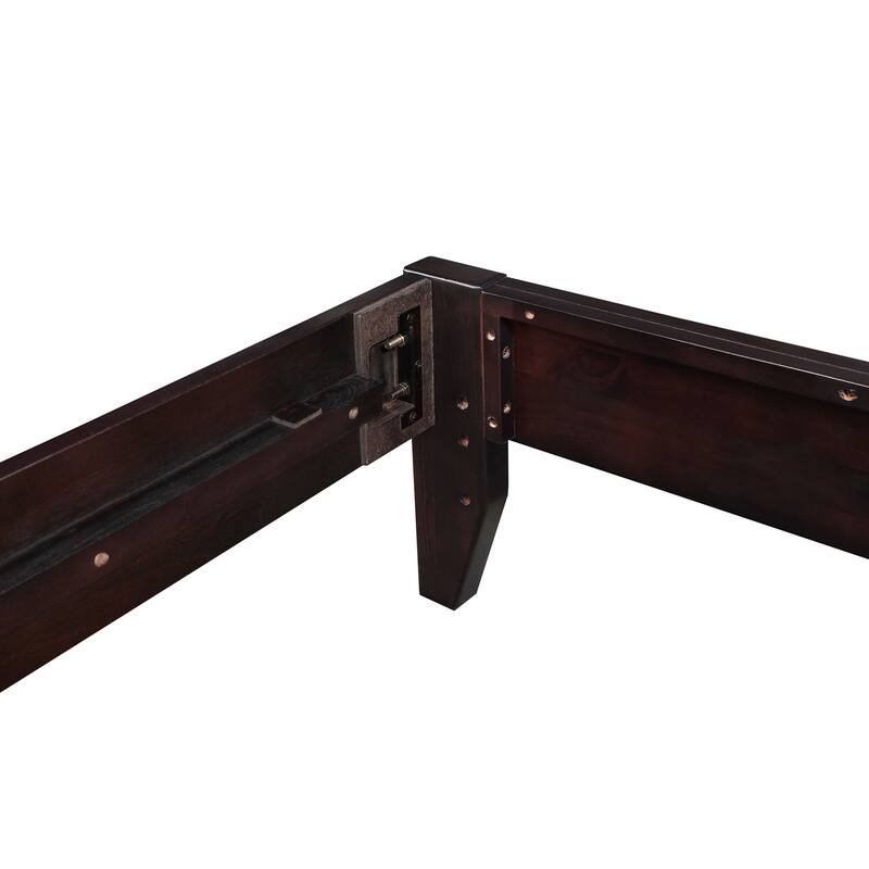 Eastern King Platform Bed in Cappuccino Finish with Slat Kit