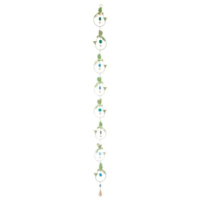 70 in. Hummingbird Circles with Bead Accents Rain Chain