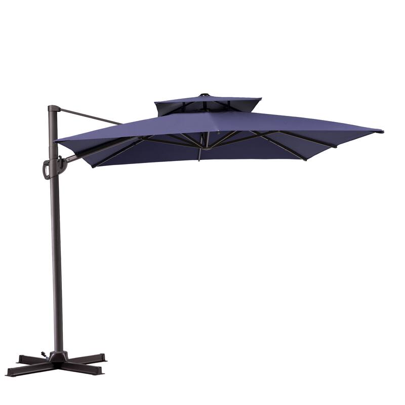 Pellebant Outdoor Patio Cantilever Umbrella with Base