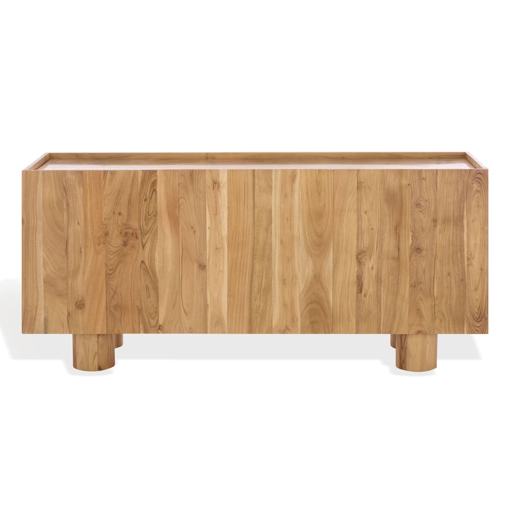 SAFAVIEH Couture Ashlietta Travertine Top Sideboard - 63"W x 18"D x 29"H