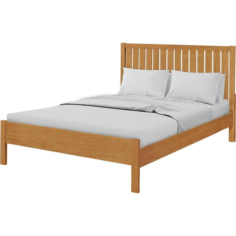 Wooden Platform Bed - Solid Pine Frame, Slat System, Modern Bedroom Furniture