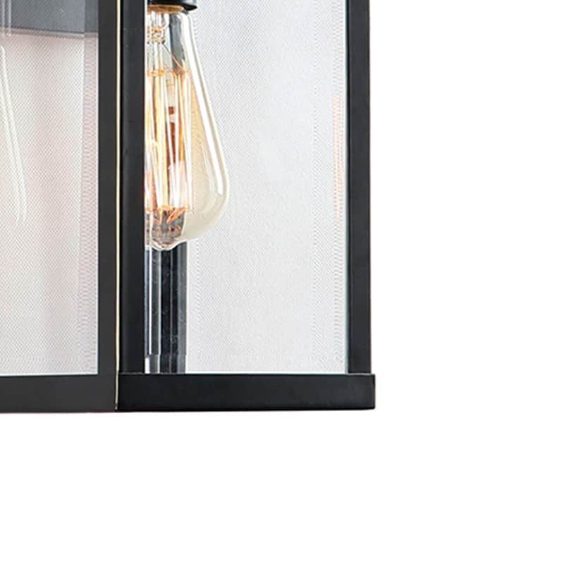 Samira 1 Light Outdoor Wall Lantern in Imperial Black