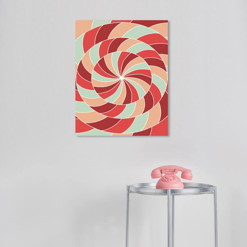 Wynwood Studio Canvas Abstract Candy Pop Dizzyness Red Modern & Contemporary Wall Art Canvas Print - 16 x 20