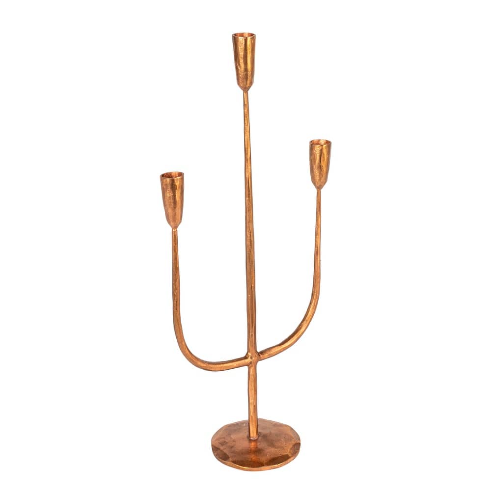 Hand-Forged Metal Candelabra - 9.5"L x 4.0"W x 21.5"H