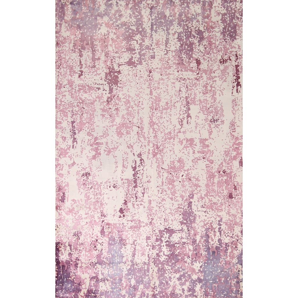 Contemporary / Abstract Indian Area Rug Handmade Wool Carpet - 5'11"x 8'11"