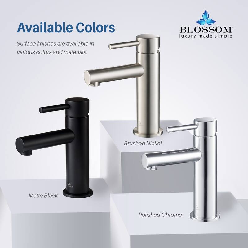 Blossom Round Single Handle Bathroom Sink Faucet, Single Hole