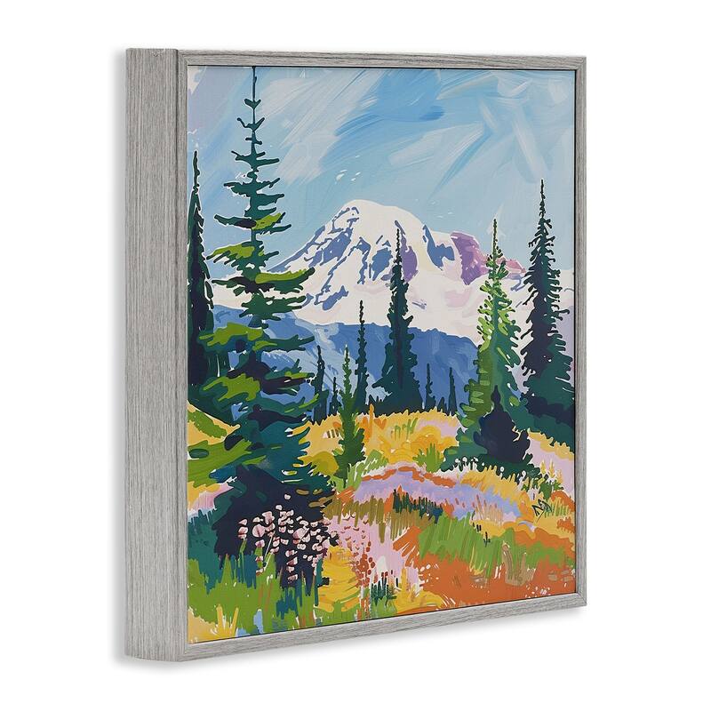 Stupell Peaceful Mountain Valley Scenery Framed Giclee Art Design By Walker Noble