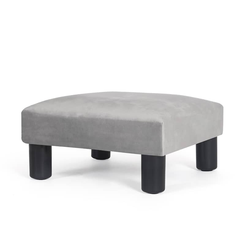 Adeco Ottoman Upholstered Fabric Footrest Pet Steps Dog Stair Stool