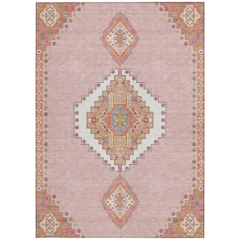 HomeRoots Oriental Traditional Rectangle Outdoor Rug