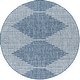 preview thumbnail 30 of 32, Livabliss Vivianne Modern Geometric Indoor/ Outdoor Area Rug Blue - Round - 5' 3" x 5' 3"