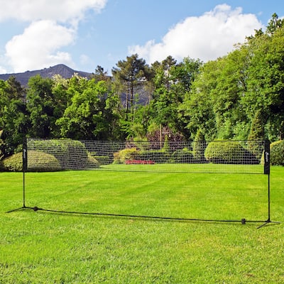 Soozier 17ft Portable All-in-One Badminton Set, Pickleball and Volleyball Net, Height Adjustable Outdoor Sports Set