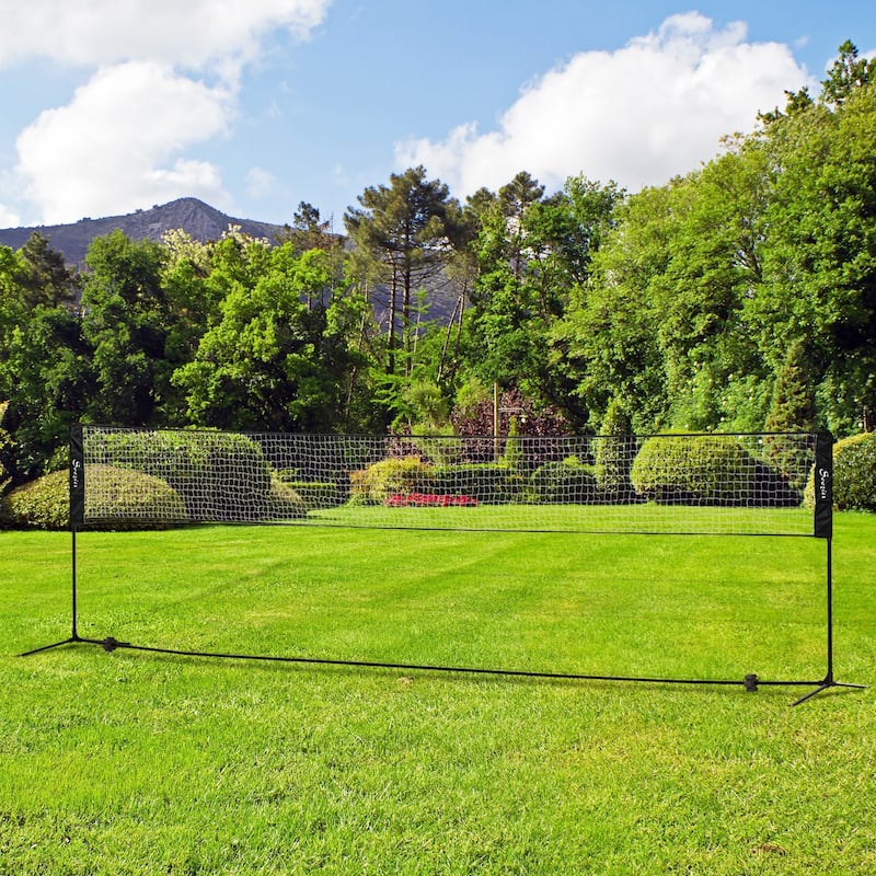 Soozier 17ft Portable All in One Badminton Set Pickleball and