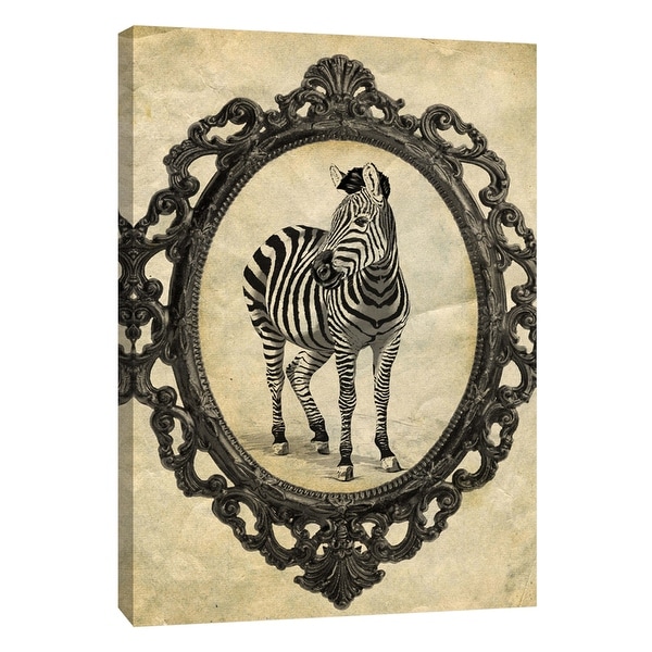 PTM Images 9-105869 PTM Canvas Collection 10" x 8" - "Framed Zebra" Giclee Zebras Art Print on Canvas