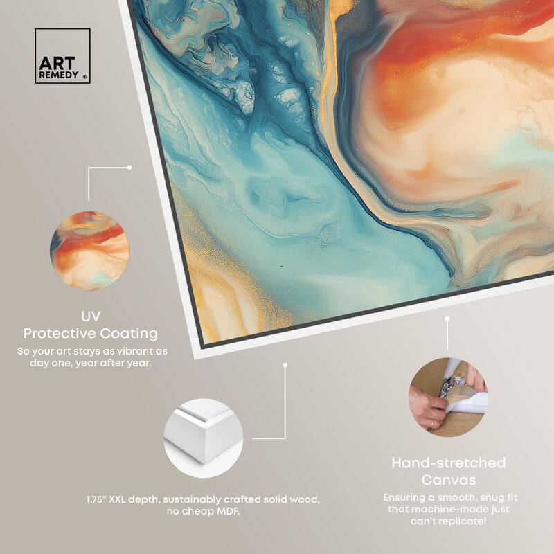 Marbled Sunrise II Canvas Set of 2 by Art Remedy