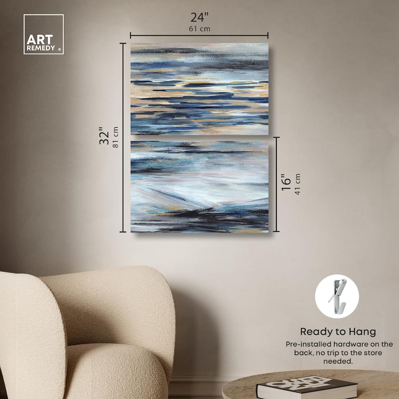Endless Sea Canvas Set of 2 by Art Remedy, Gallery Wrapped