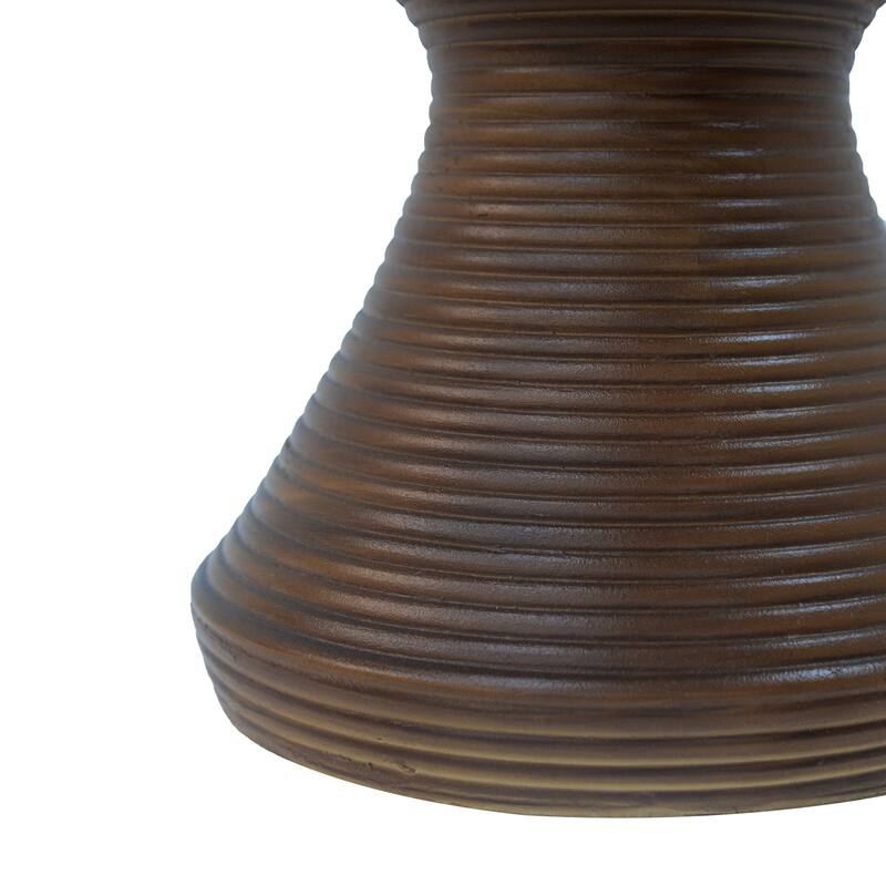 Holmen Outdoor Modern MGO Round End Table by Christopher Knight Home - 16.25Lx16.25Wx20.75H