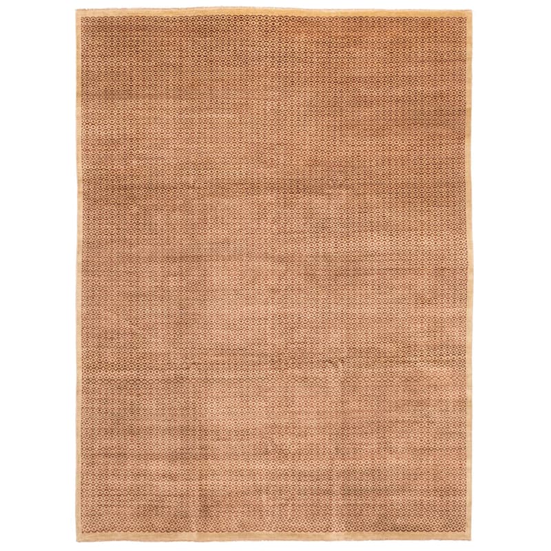 ECARPETGALLERY Hand-knotted Peshawar Ziegler Brown, Khaki Wool Rug - 9'10 x 13'1