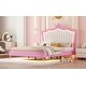 preview thumbnail 14 of 12, Princess-Themed Full Bed with Crown Headboard and LED Lights