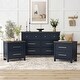 preview thumbnail 1 of 22, Furniture of America Althea Modern Farmhouse 3-Piece Wood Dresser and 2 Nightstand Bedroom Set Blue