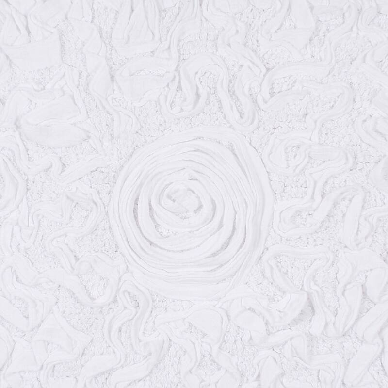 Home Weavers Bell Flower Cotton Soft, Water Absorbent Toilet Seat Lid Cover, Machine Washable 18"x18" Toilet Lid Cover