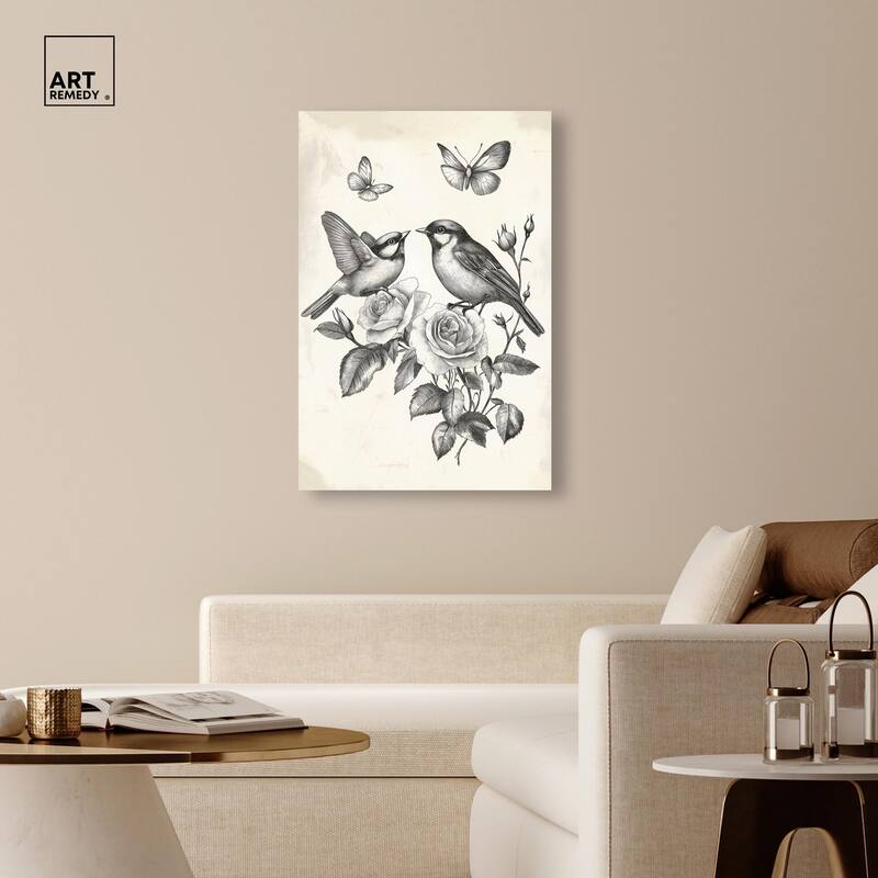 Perched Pair II Canvas by Art Remedy, Gallery Wrapped