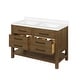 preview thumbnail 15 of 14, OVE Decors Chase Open Shelf 48 in. Vanity in Rustic Oak and White Countertop