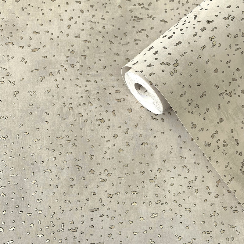 Galerie Wallcoverings Lustre Collection Embossed Abstract Spot Non-woven Metallic Wallpaper Roll