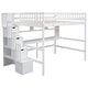 preview thumbnail 5 of 22, Kid-Friendly Design Full Size Loft Bed with Desk and Drawers