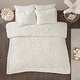 preview thumbnail 25 of 29, Madison Park Virginia Tufted Cotton Chenille Medallion Duvet Cover Set Off White - King